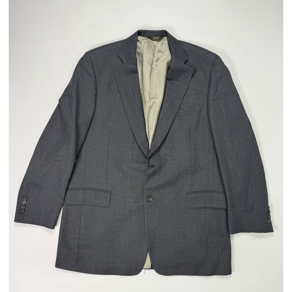 Paul Stuart Blazer Men's 45XL Grey Wool Two-Button Classic Fit VTG Professional